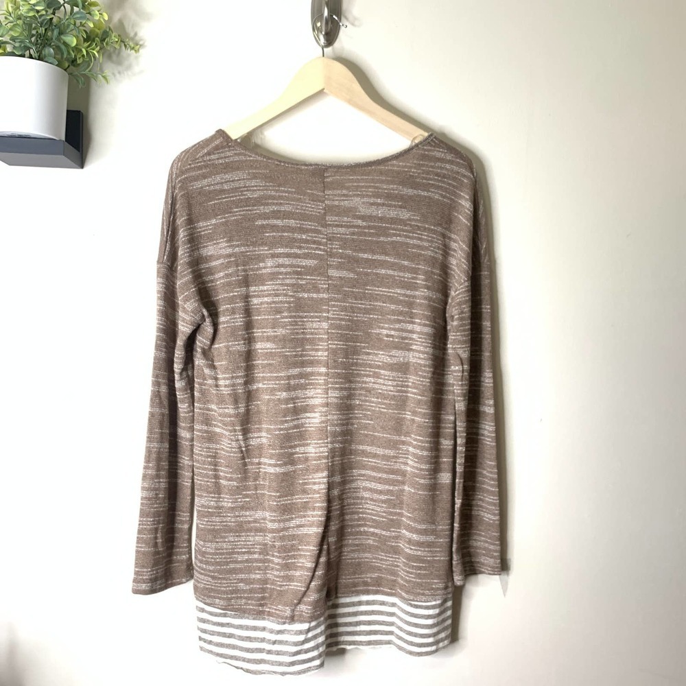 Umgee Brown Long Sleeve Top Size Small - Picture 5 of 8